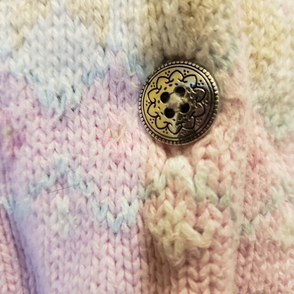 Baby Gap Pastel Fair Isle Button Up Sweater Pink - Picture 8 of 16